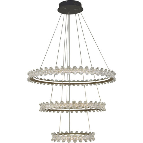 Mia LED 32 inch Brushed Gold Foyer Chandelier Ceiling Light