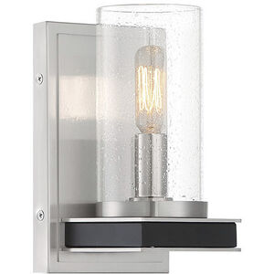 Cole's Crossing 1 Light 5 inch Coal/Brushed Nickel Wall Sconce Wall Light
