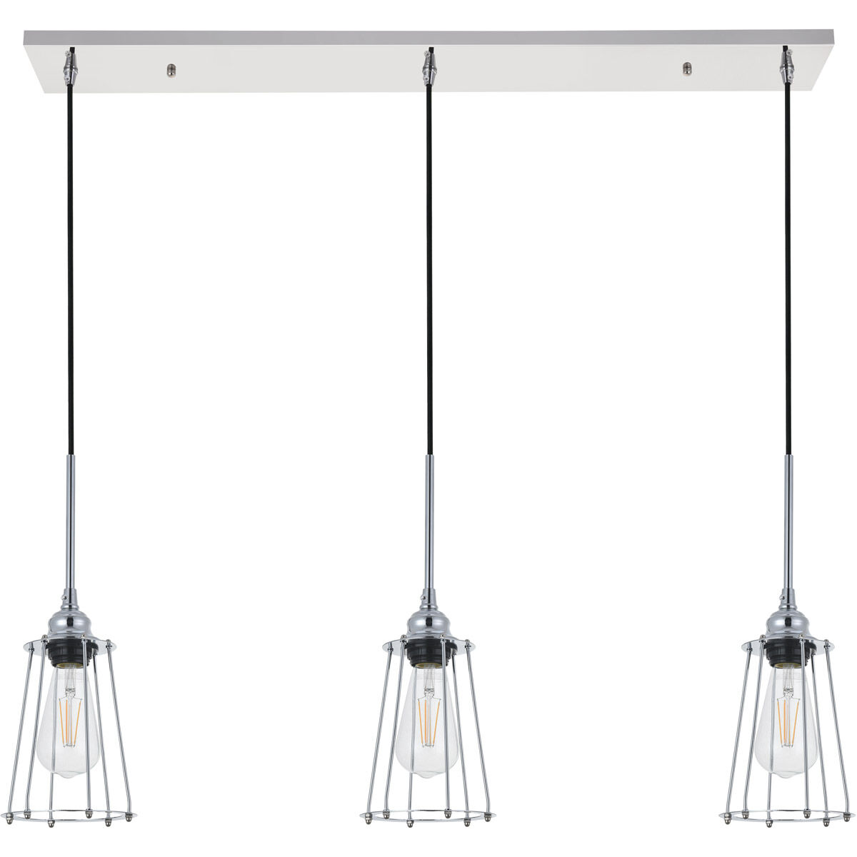 Auspice 3 Light 38 inch Chrome Pendant Ceiling Light