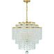 Gabrielle 6 Light 22 inch Antique Gold Chandelier Ceiling Light