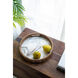 Round Cream/Brown Tray
