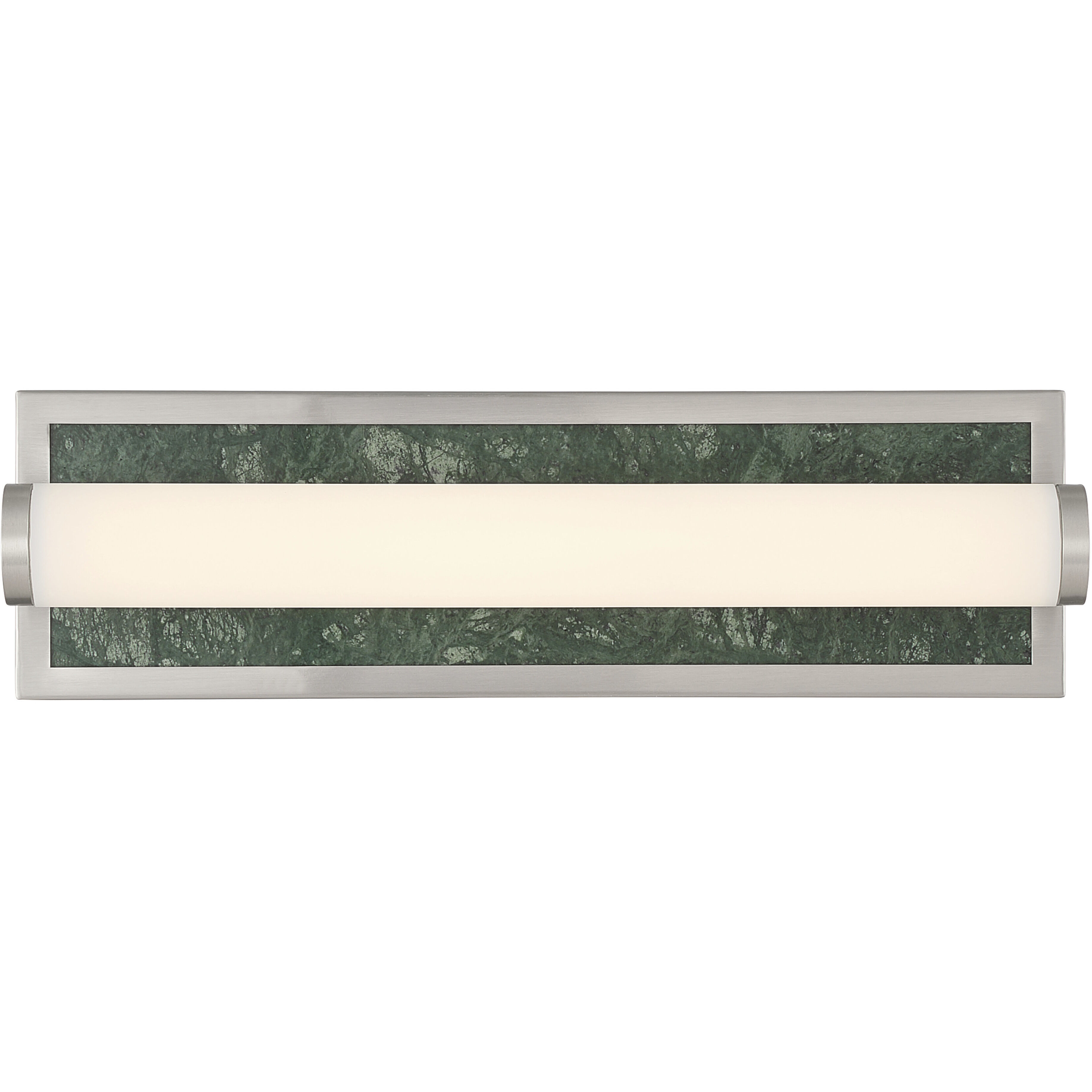 Yep Stratum 1 Light 17.5 inch Brushed Nickel with Persian Green Marble Vanity Light Wall Light