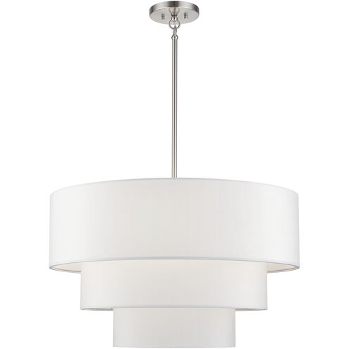Manorwood 5 Light 28 inch Brushed Nickel Pendant Chandelier Ceiling Light