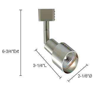 Mini Deco 1 Light 120V Satin Chrome Track Lighting Ceiling Light