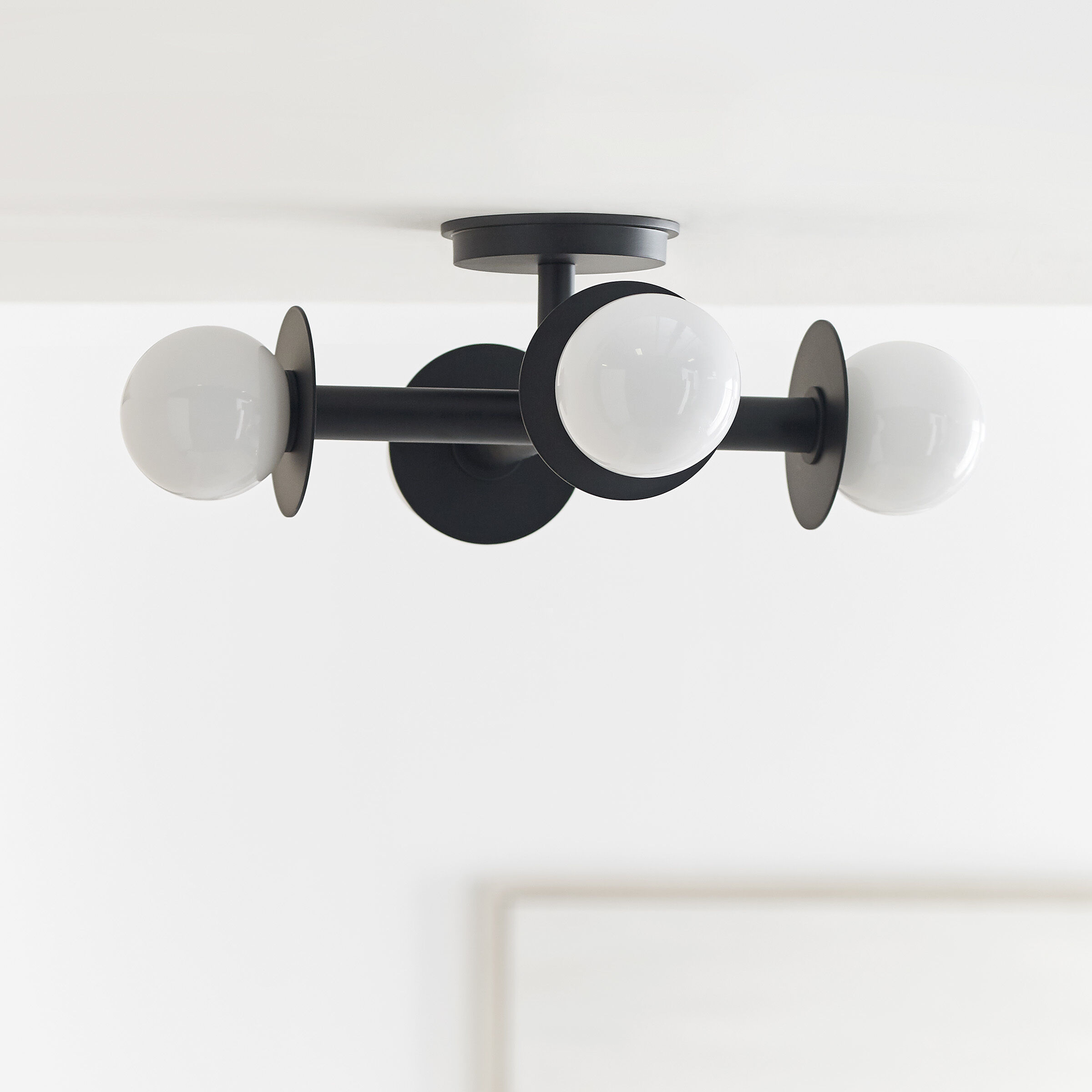 Kelly by Kelly Wearstler Nodes 4 Light 18 inch Midnight Black Semi-Flush Mount Ceiling Light