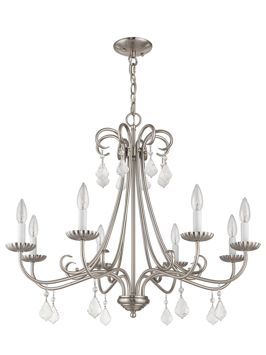 Daphne 8 Light 29.75 inch Brushed Nickel Chandelier Ceiling Light