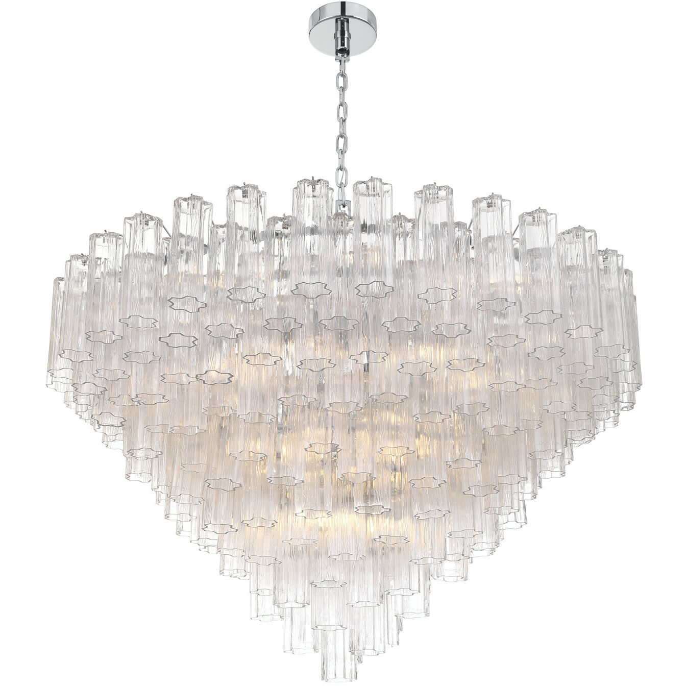 Addis 28 Light 49 inch Polished Chrome Chandelier Ceiling Light