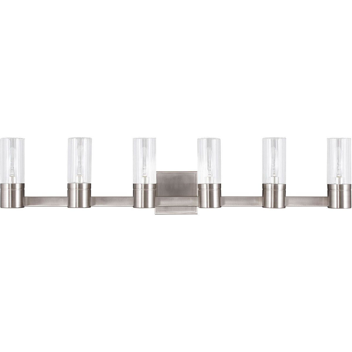 Midtown 6 Light 36 inch Brushed Nickel Bath Vanity Wall Light