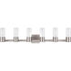 Midtown 6 Light 36 inch Brushed Nickel Bath Vanity Wall Light