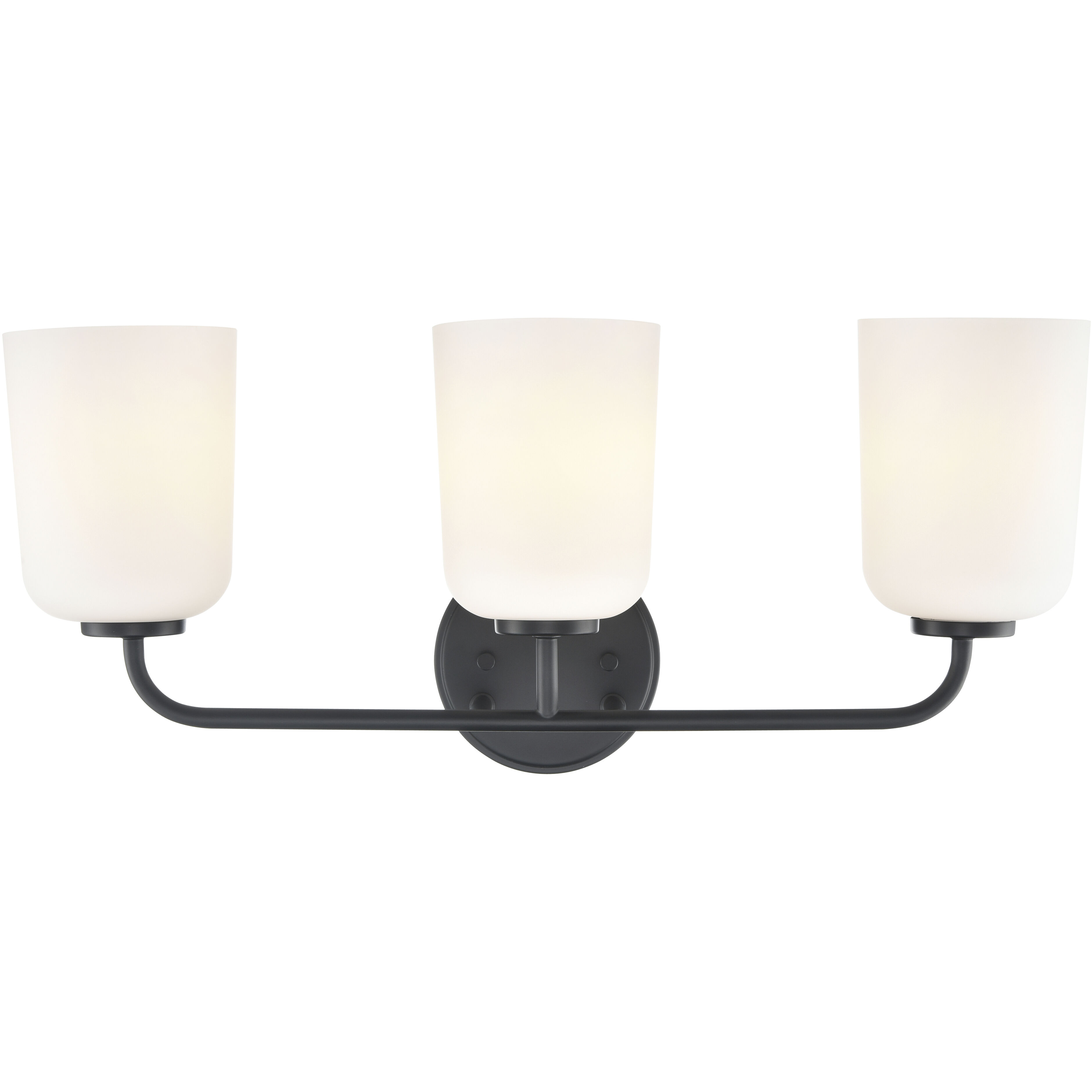 Laphia 3 Light 22 inch Matte Black Bathroom Vanity Light Wall Light