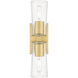 Titus 2 Light 4.5 inch Modern Gold Wall Sconce Wall Light
