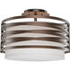 Tempest 2 Light 14.2 inch Flat Bronze Semi Flush Ceiling Light