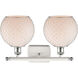 Ballston Farmhouse Chicken Wire LED 16 inch White and Polished Chrome Bath Vanity Light Wall Light, Ballston