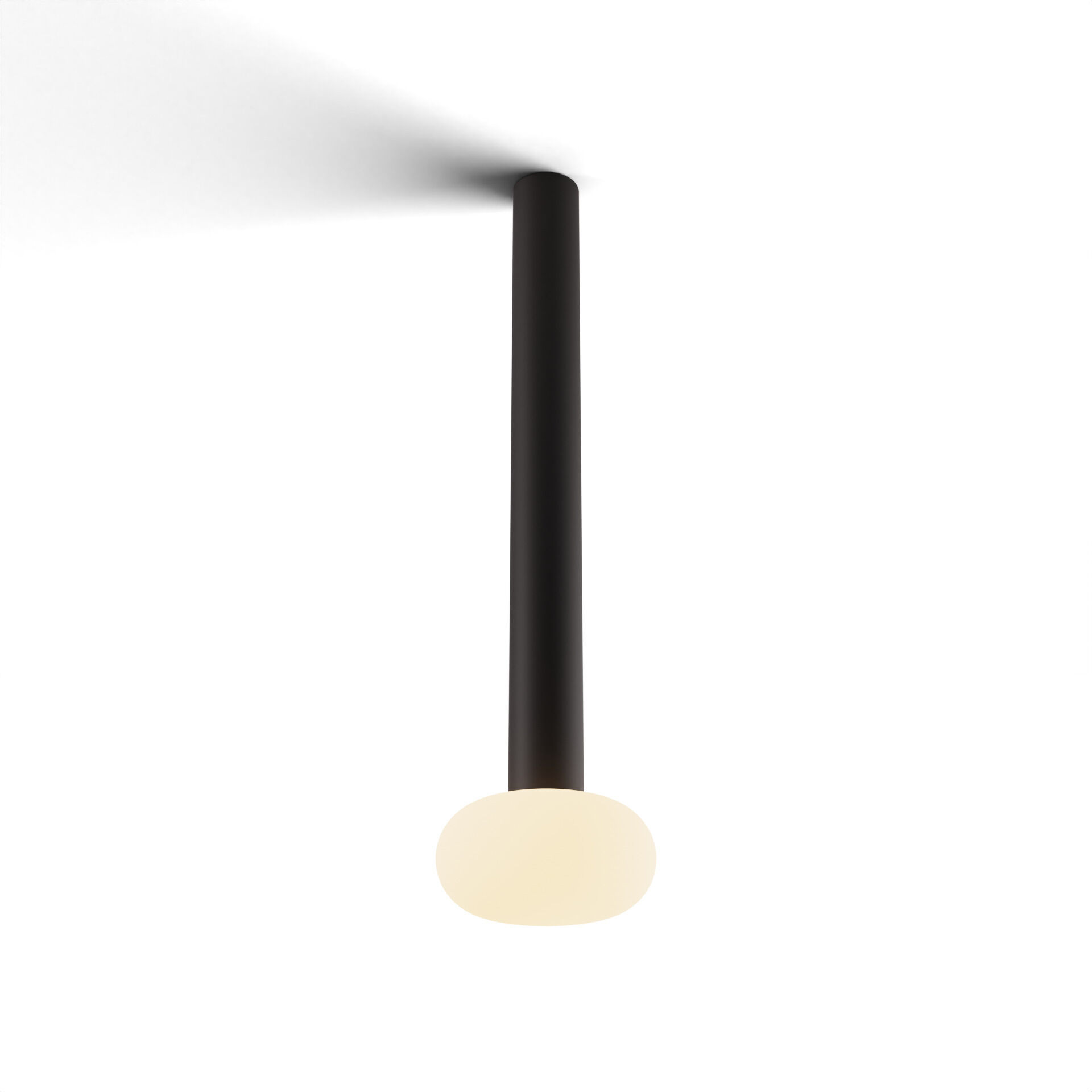 Combi LED 5 inch Matte Black Pendant Ceiling Light, Suspension / Flush Mount 2-in-1