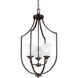 Hanford 3 Light 18.13 inch Bronze Foyer Pendant Ceiling Light