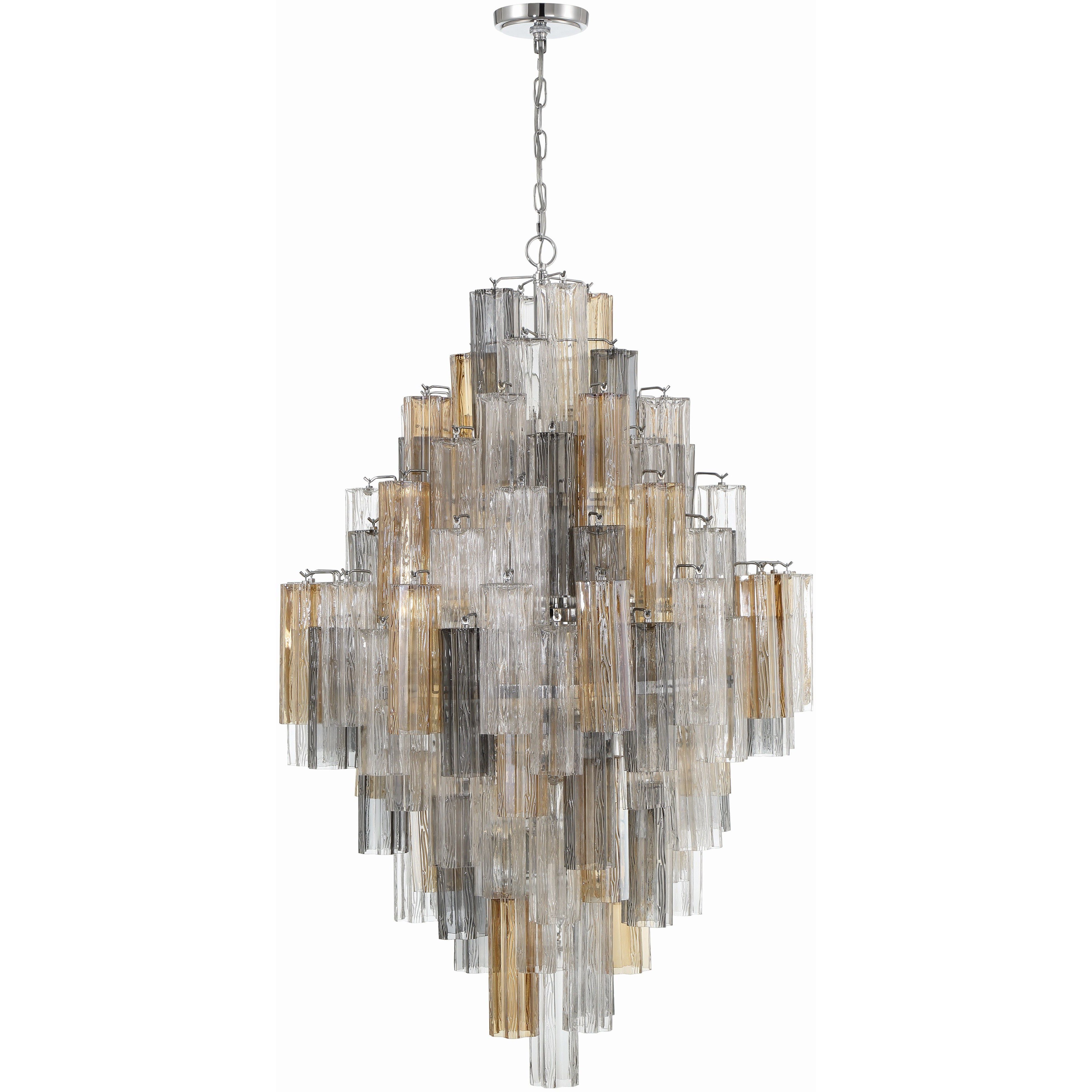 Addis 20 Light 31.5 inch Polished Chrome Chandelier Ceiling Light in Autumn
