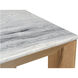 Angle 80 X 38 inch Grey Dining Table in White, Rectangular Large