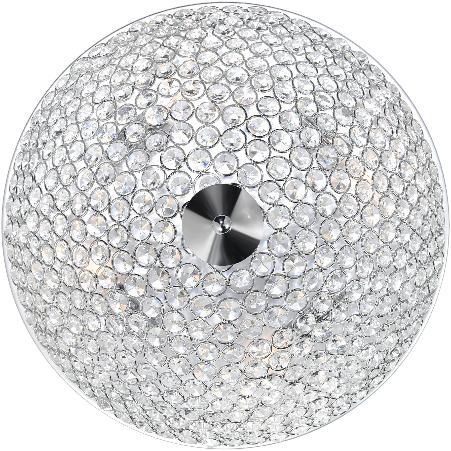 Globe 4 Light 16 inch Chrome Bowl Flush Mount Ceiling Light