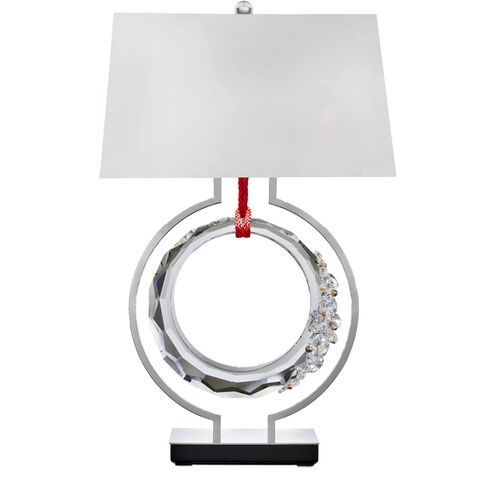 Forever Serenity 29.6 inch 7.00 watt Polished Chrome Table Lamp Portable Light in Red Rope, Red Rope