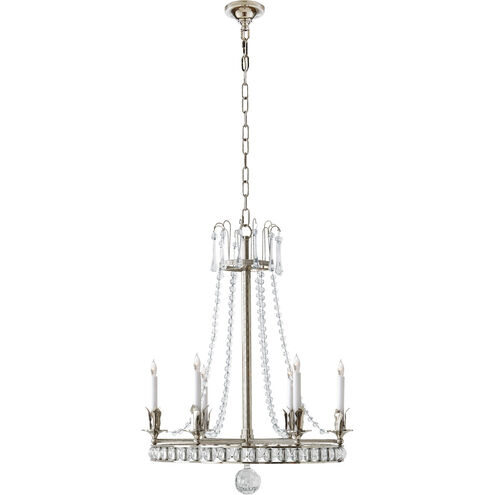 Joe Nye Regency 6 Light 22 inch Polished Nickel Chandelier Ceiling Light, Medium