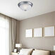 Decorative 3 Light 15 inch Pewter Flushmount Ceiling Light in White Alabaster, Large