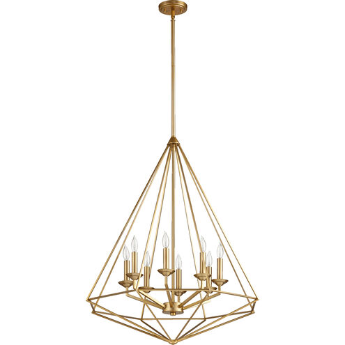 Bennett 8 Light 29 inch Aged Brass Pendant Ceiling Light