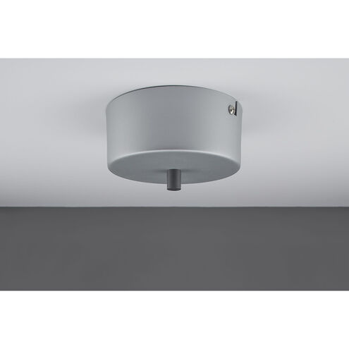 Titan LED 4 inch Matte Chrome Large Pendant Ceiling Light in Blue Glass