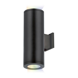 Tube Arch LED 13 inch Black Outdoor Wall Light in 85, Flood, Color Changing, Towards Wall