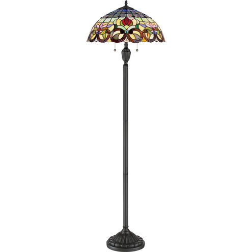 Tiffany 62 inch 75 watt Vintage Bronze Floor Lamp Portable Light, Naturals