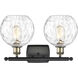 Ballston Athens Water Glass 2 Light 18 inch Black Antique Brass Bath Vanity Light Wall Light
