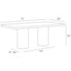 Gemini 72 X 30 inch Matte Carbon Outdoor Dining Table