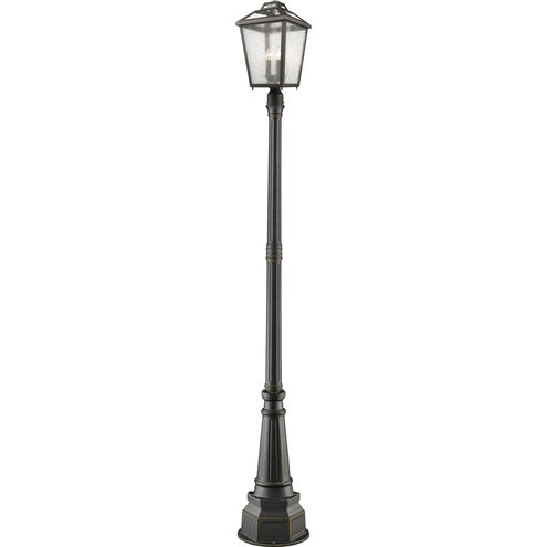 Bayland 3 Light 104.75 inch Oil Rubbed Bronze Outdoor Post Mounted Fixture