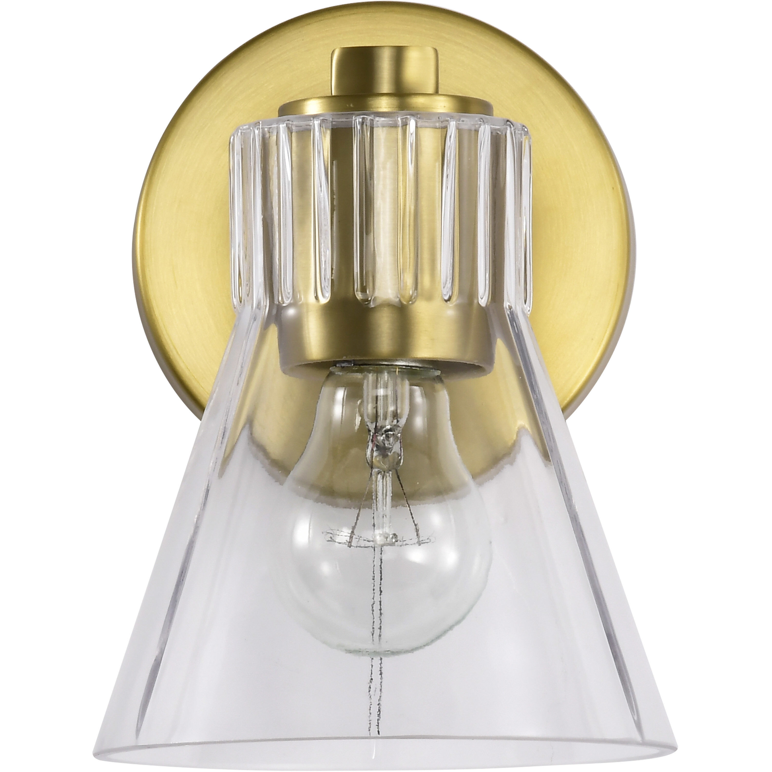 Gianna 5.5 inch Vintage Brass Vanity Wall Light