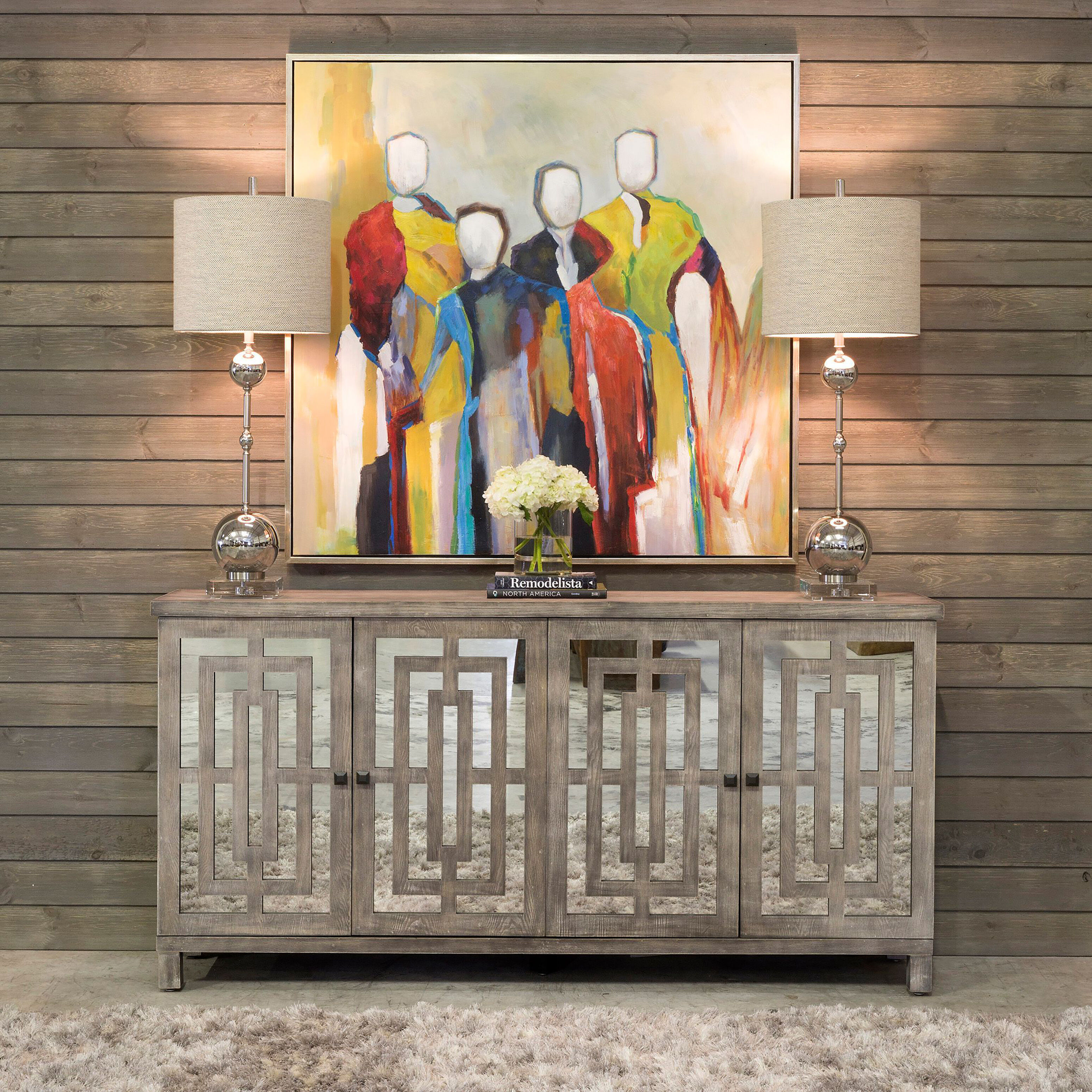 Abbott 80 X 18 inch Gray Wash, Black Sideboard