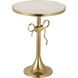 Toledo 21 X 16 inch Brass with White Accent Table