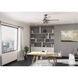 Techne 52 inch Matte Silver with Light Gray Oak Blades Ceiling Fan