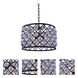 Madison 6 Light 20 inch Matte Black Pendant Ceiling Light in Clear, Urban Classic