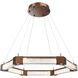 Axis LED 34.6 inch Burnished Bronze Ring Chandelier Ceiling Light