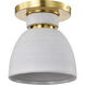 Collins 7.5 inch Brushed Brass Flush Mount Ceiling Light