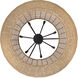 Lisa McDennon Luca 7 Light 38 inch Black Indoor Chandelier Ceiling Light in Black / Camel Rattan, Convertible