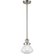 Franklin Restoration Olean 1 Light 6.75 inch Brushed Satin Nickel Mini Pendant Ceiling Light in Incandescent, Seedy, Franklin Restoration