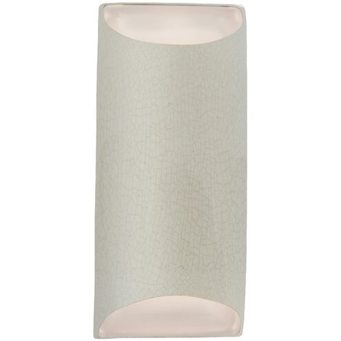 Ambiance LED 7 inch White Crackle ADA Wall Sconce Wall Light