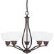 Stanton 5 Light 27 inch Burnished Bronze Chandelier Ceiling Light