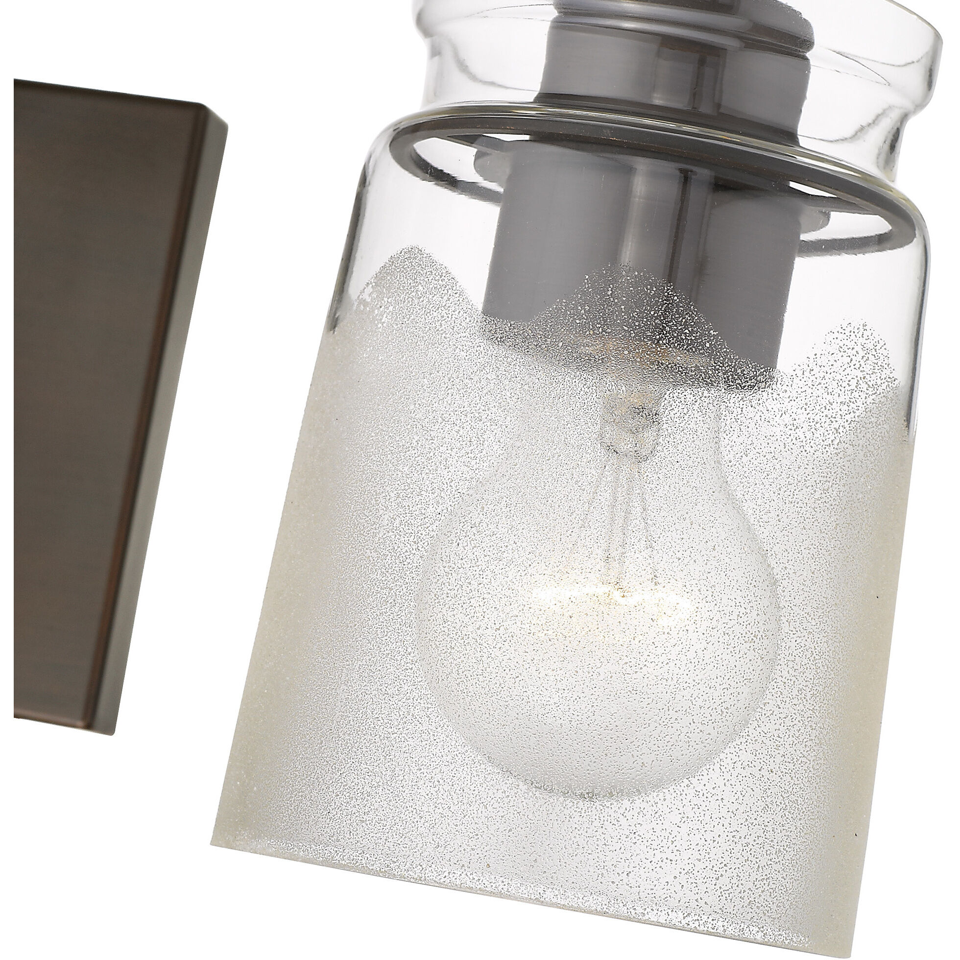 Travers 1 Light 5.5 inch Matte Black Wall Sconce Wall Light in Clear Frosted Artisan, Damp
