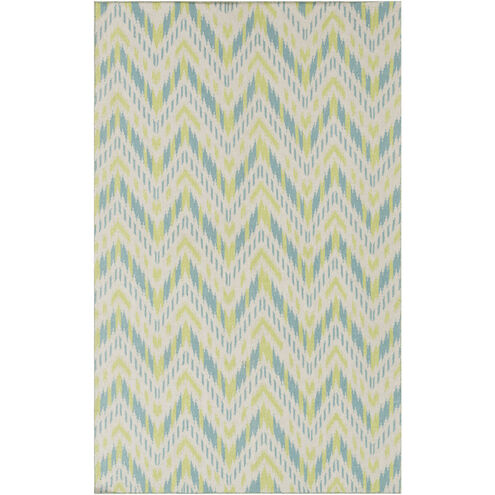 Front Porch 132 X 96 inch Lime, Teal, Khaki Rug