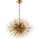 Burst 12 Light 23 inch Aged Brass Chandelier Ceiling Light