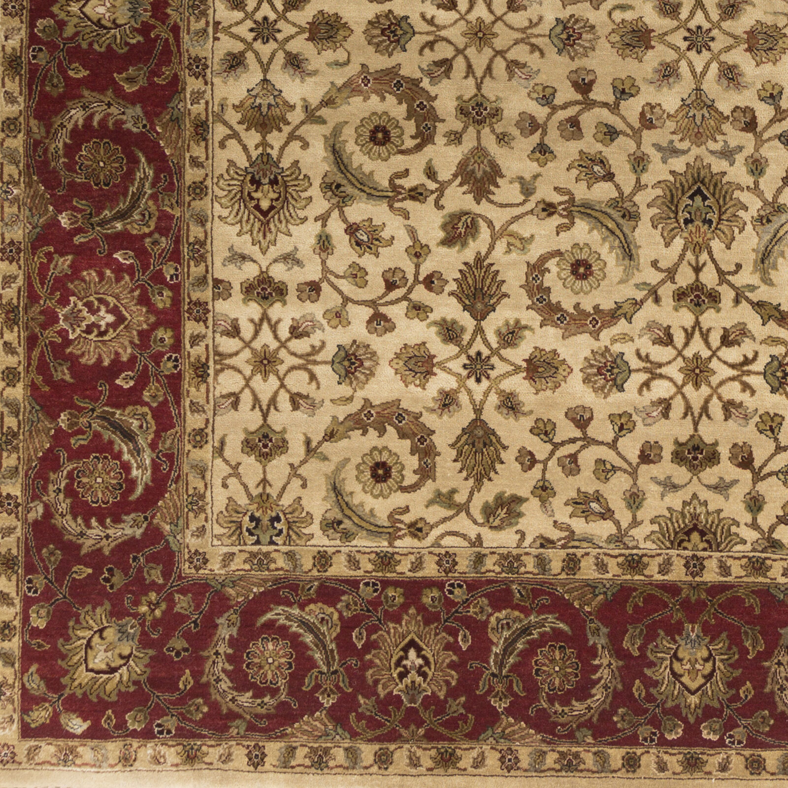 Elizabeth 36 X 24 inch Tan / Dark Brown / Olive / Light Olive / Black Handmade Rug