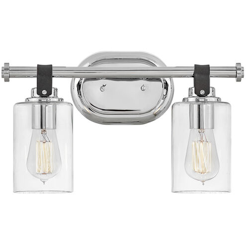 Halstead 2 Light 16 inch Chrome Vanity Light Wall Light