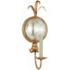 Chapman & Myers Gramercy LED 6.75 inch Gilded Iron Single Sconce Wall Light, Medium