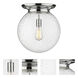 Beacon 1 Light 14 inch Polished Chrome Flush Mount Ceiling Light